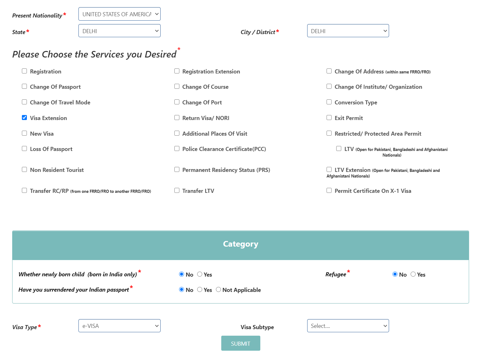 Indian Visa Requirements