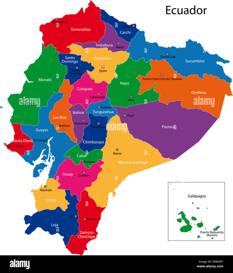 Ecuador Neighbouring Countries and Border Details