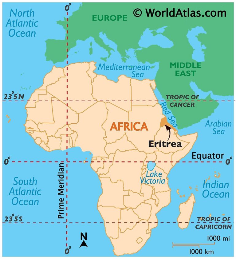 Eritrea Neighbouring Countries and Border Facts