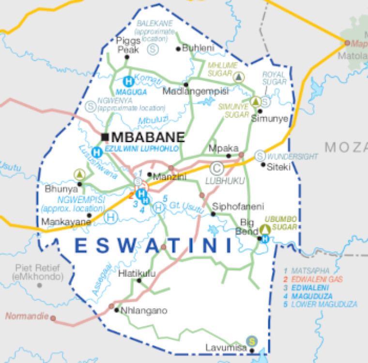 Eswatini Neighbouring Countries and African Neighbors