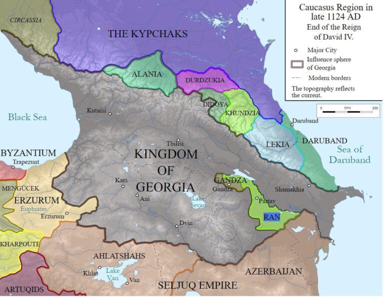 Georgia Neighbouring Countries and Caucasus Region