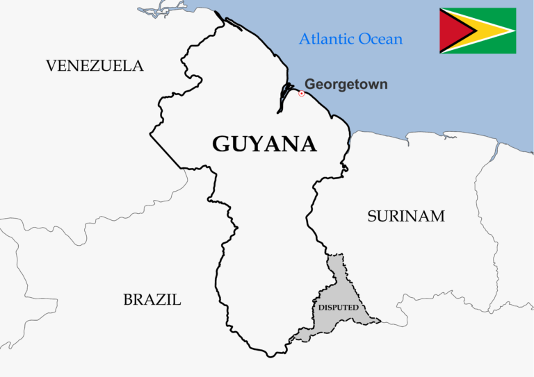 Guyana Neighbouring Countries and South American Borders