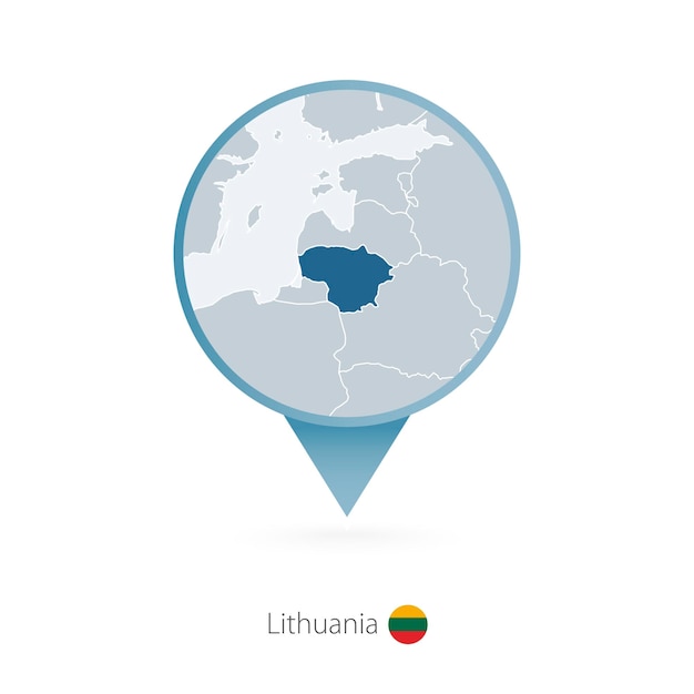 Lithuania Neighbouring Countries on the Map