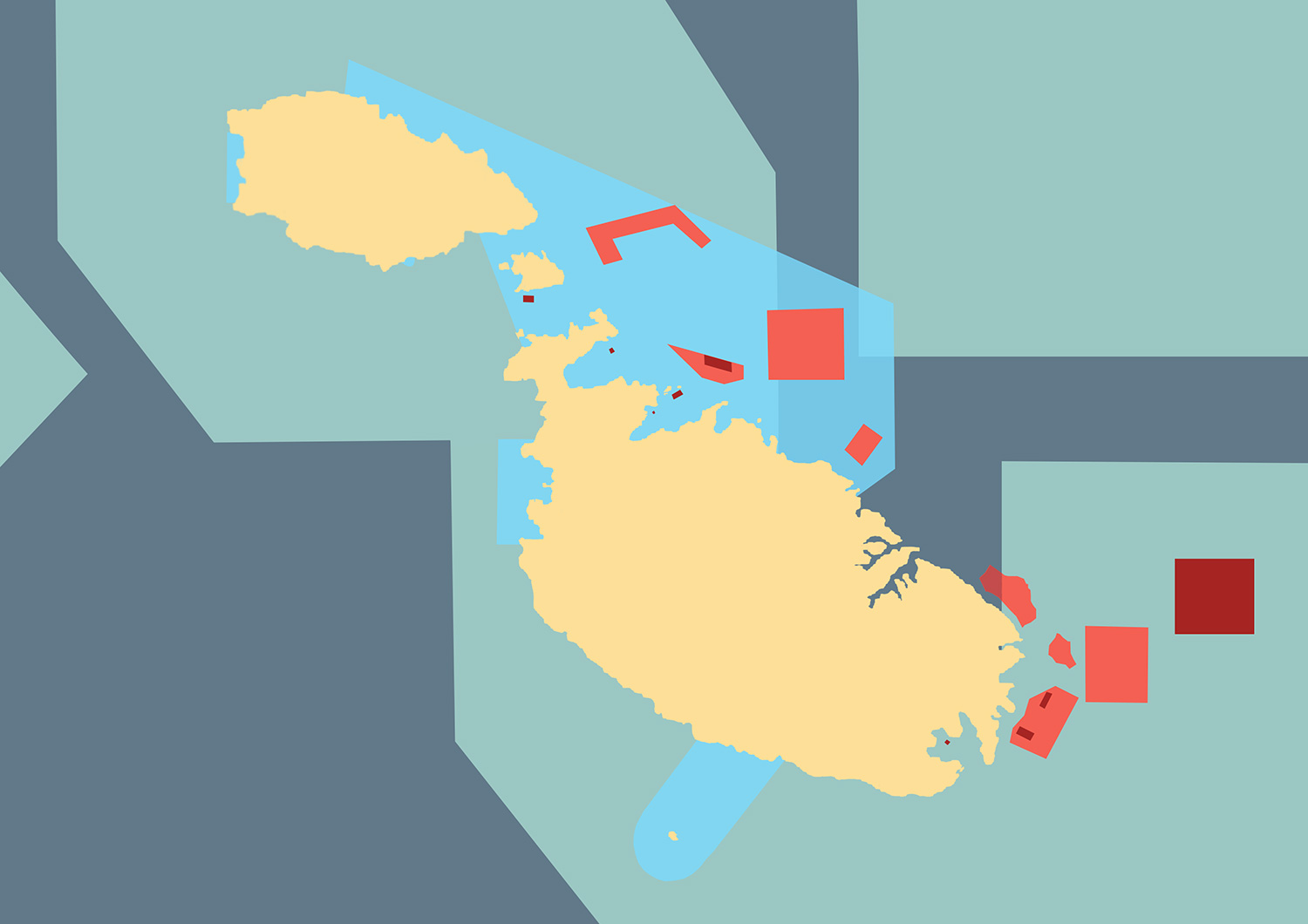 Malta Neighbouring Countries and Mediterranean Borders