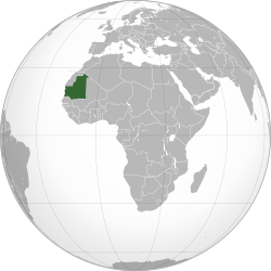 Mauritania Neighbouring Countries and North African Map