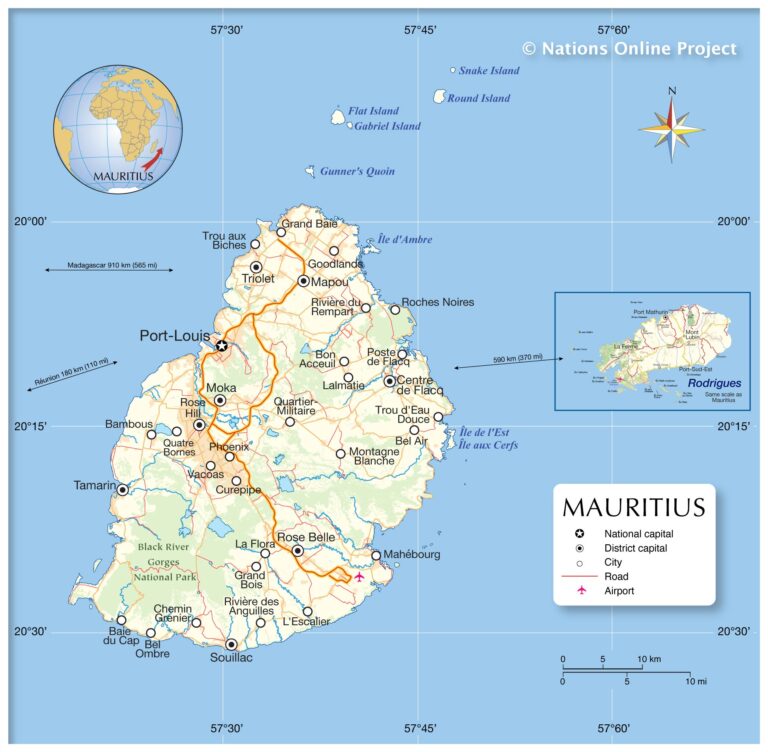 Mauritius Neighbouring Countries and Indian Ocean Islands