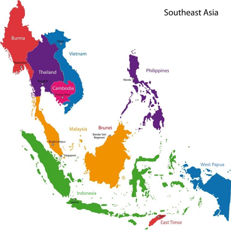 Myanmar Neighbouring Countries and Southeast Asian Borders