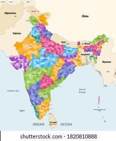 Pakistan Neighbouring Countries and South Asian Map