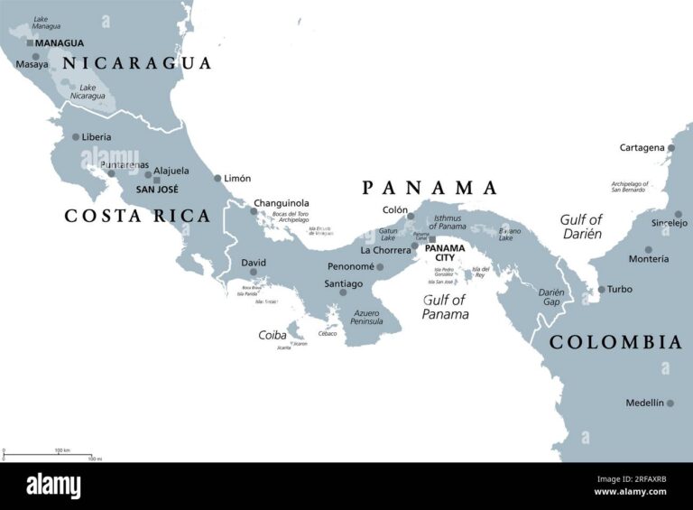 Panama Neighbouring Countries and Central American Borders