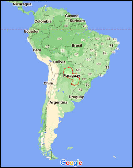 Paraguay Neighbouring Countries and South American Map