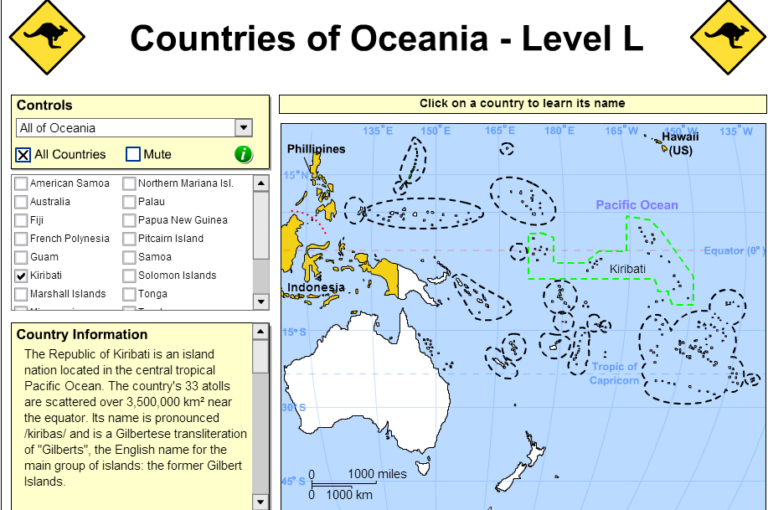 Australia Neighbouring Countries on the Map