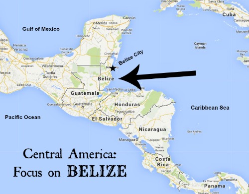 Belize Neighbouring Countries on the Map