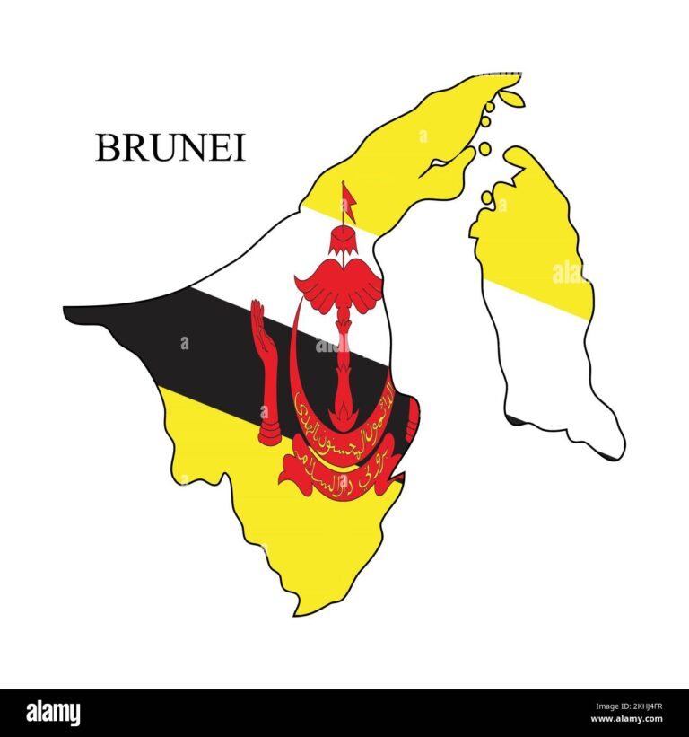 Brunei Neighbouring Countries on the Map