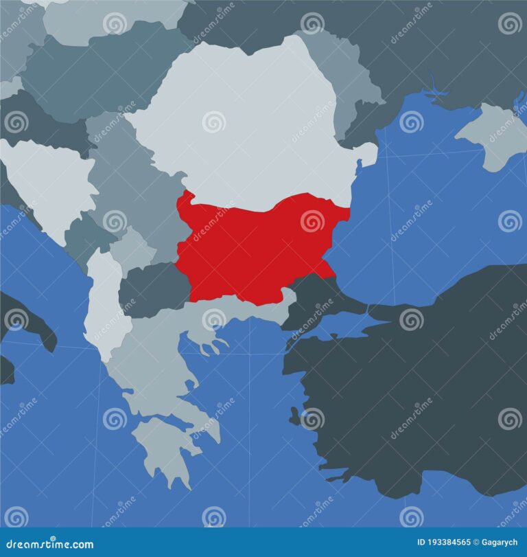 Bulgaria Neighbouring Countries on the Map