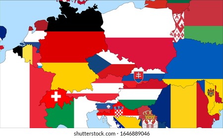 Czechia Neighbouring Countries on the Map