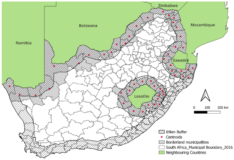 Mozambique Neighbouring Countries and Southern African Map