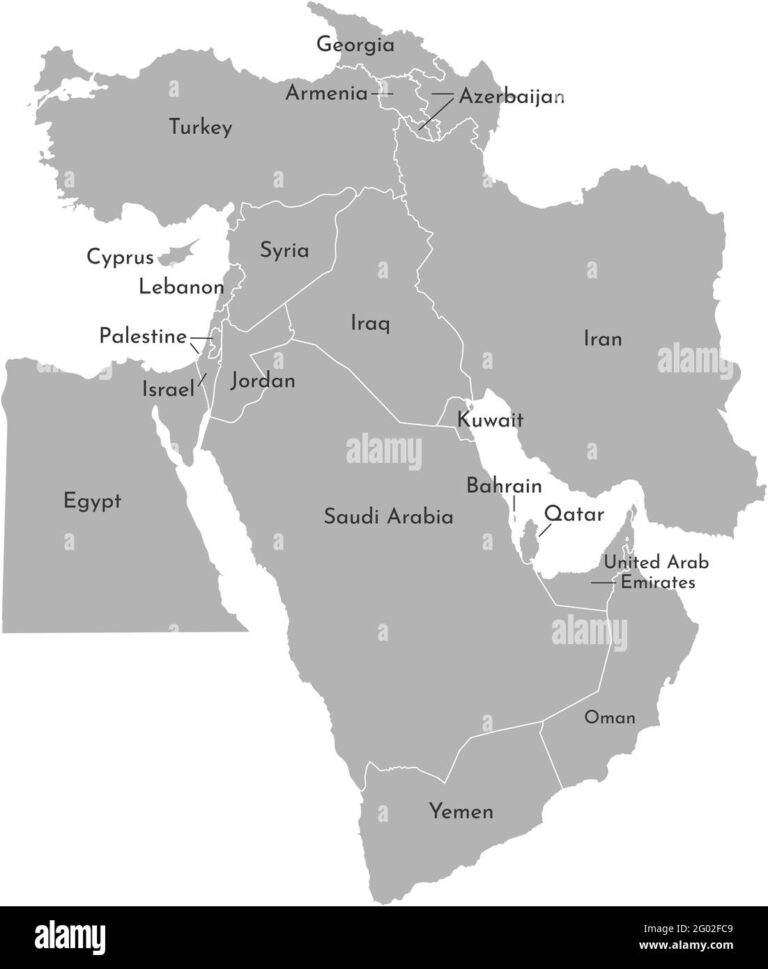 Qatar Neighbouring Countries and Middle Eastern Borders