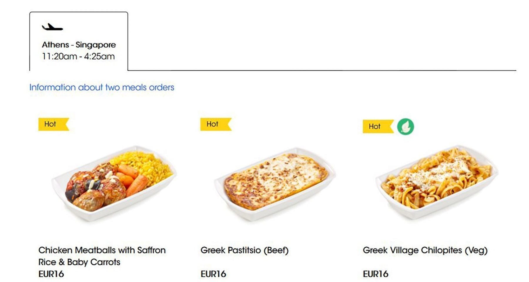 Scoot Airlines Meal Options for Travelers